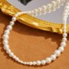 Gorgeous vintage 18K gold-plated pendant necklace, handmade, light luxury wholesale direct sales - 图片 7