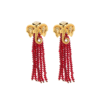 High-quality 18K gold earrings and pendants – retro palace-style gemstone design, elegant and suitable for parties and daily wear - 图片 8