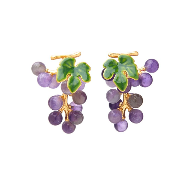 Retro and heavy design: 18K gold inlaid gemstone earrings, elegant and luxurious - 图片 8