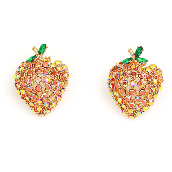 Retro and heavy design: 18K gold inlaid gemstone earrings, elegant and luxurious - 图片 4