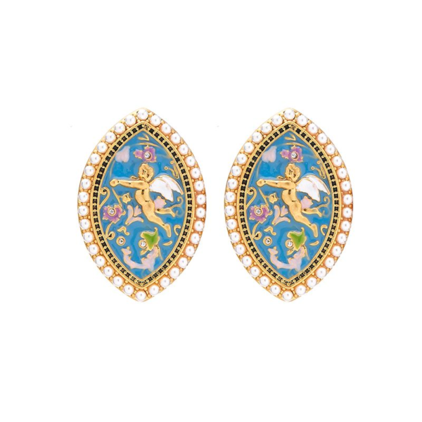 Exquisite vintage earrings, made of 18K gold, suitable for any occasion - 图片 2