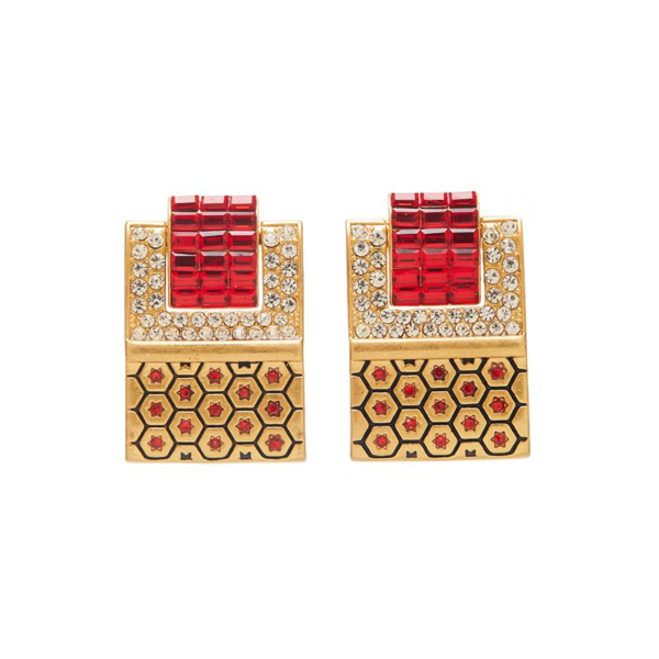 Exquisite vintage earrings, made of 18K gold, suitable for any occasion - 图片 15