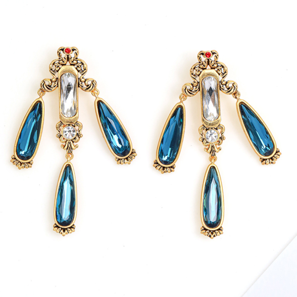 Exquisite vintage earrings, made of 18K gold, suitable for any occasion - 图片 13