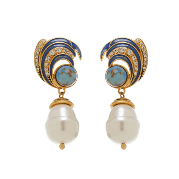 Exquisite vintage earrings, made of 18K gold, suitable for any occasion - 图片 11