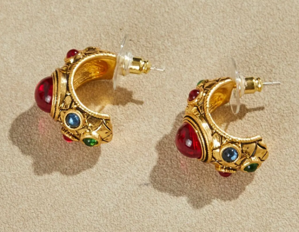 Exquisite vintage earrings, 18K gold niche design, full of personality and elegance - 图片 15