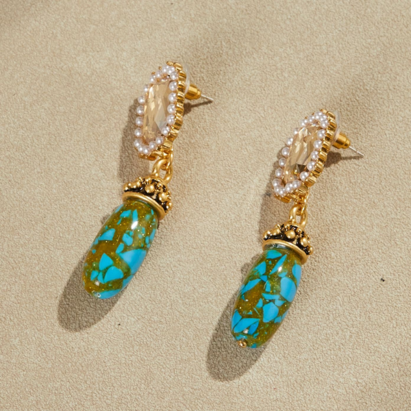 Exquisite vintage earrings, 18K gold niche design, full of personality and elegance - 图片 13