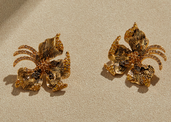 Exquisite vintage earrings, 18K gold niche design, full of personality and elegance - 图片 9