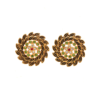 Handmade 18k gold-plated heavy craft retro earrings enamel glass beads earrings - 图片 9