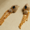 Fashionable retro gemstone earrings, made of 18K gold luxury - 图片 11