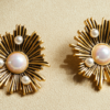 Heavy craftsmanship vintage style 18K gold earrings Handmade elegant female jewelry - 图片 8