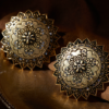 Handmade 18k gold-plated heavy craft retro earrings enamel glass beads earrings - 图片 12