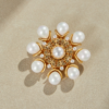 Exquisite handmade copper plated 18K gold brooch, embellished with enamel and semi-precious stones, suitable for daily use, dinners and parties - 图片 11