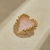 Exquisite handmade copper plated 18K gold brooch, embellished with enamel and semi-precious stones, suitable for daily use, dinners and parties - 图片 13