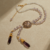 Exquisite handmade 18K gold-plated vintage necklace pendant, light luxury factory direct sales - 图片 3