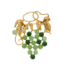 High-end retro modern copper plated 18K gold brooch, enamel and semi-precious stones are perfectly combined, suitable for a variety of occasions - 图片 2