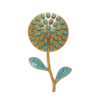 High-end retro modern copper plated 18K gold brooch, enamel and semi-precious stones are perfectly combined, suitable for a variety of occasions - 图片 5