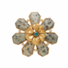 High-end retro modern copper plated 18K gold brooch, enamel and semi-precious stones are perfectly combined, suitable for a variety of occasions - 图片 14