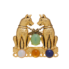 High-end retro modern copper plated 18K gold brooch, enamel and semi-precious stones are perfectly combined, suitable for a variety of occasions - 图片 16