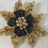 18K gold-plated copper semi-precious stone enamel brooch, exquisite retro modern design, suitable for parties and daily wear - 图片 14