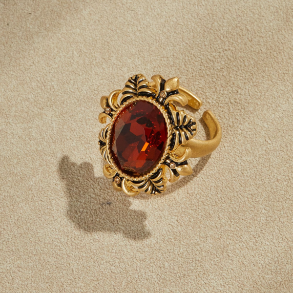 Light luxury style gorgeous 18K gold-plated vintage ring, exquisite and elegant, suitable for every moment - 图片 8