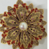 18K gold-plated copper semi-precious stone enamel brooch, exquisite retro modern design, suitable for parties and daily wear - 图片 15