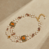 Exquisite handmade 18K gold-plated vintage necklace pendant, light luxury factory direct sales - 图片 3