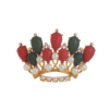 High-end retro modern copper plated 18K gold brooch, enamel and semi-precious stones are perfectly combined, suitable for a variety of occasions - 图片 10