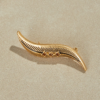 Copper plated 18K gold enamel semi-handmade brooch, gorgeous retro modern simple design, suitable for many occasions - 图片 3