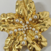 18K gold-plated copper semi-precious stone enamel brooch, exquisite retro modern design, suitable for parties and daily wear - 图片 3