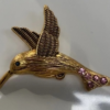 18K gold-plated copper semi-precious stone enamel brooch, exquisite retro modern design, suitable for parties and daily wear - 图片 2