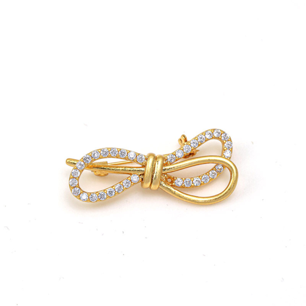 Gorgeous handmade brooch, copper plated with 18K gold and enamel semi-precious stones, a perfect fusion of retro and modern - 图片 10
